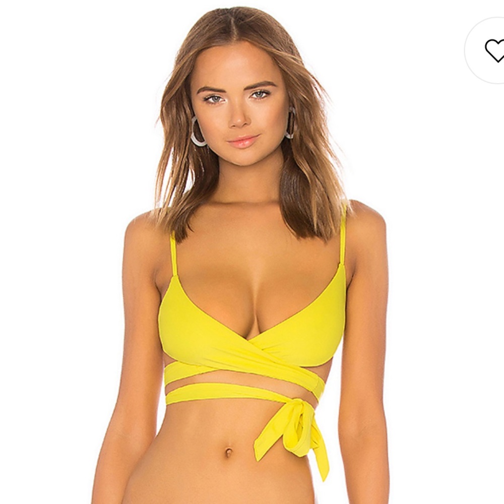 Yellow Tied Up Top Size Large